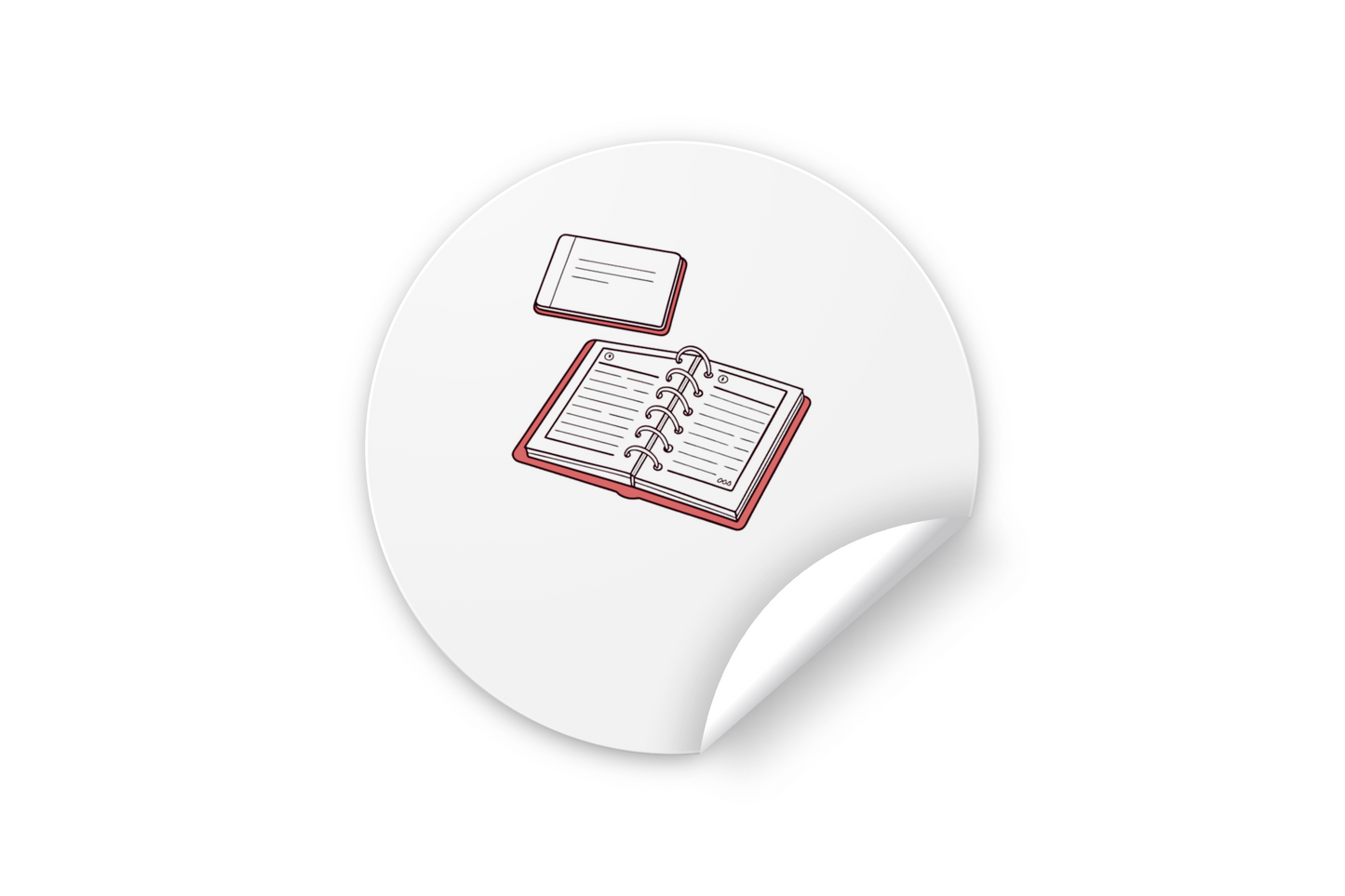 Sticker minimaliste style carnet d'organisation planification créative