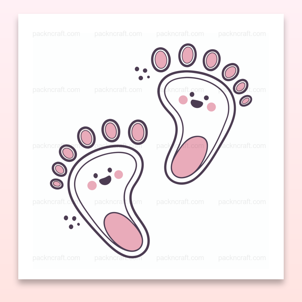 Illustration mignonne de pieds kawaii pour projets créatifs