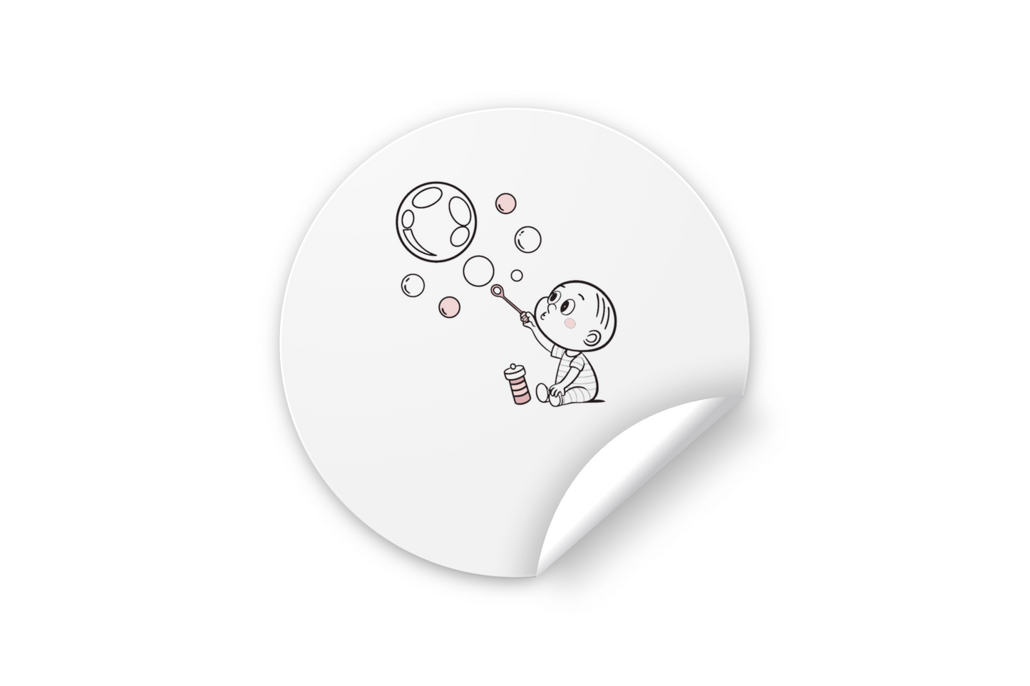 Sticker bulle Kawaii vintage à coller sur cahiers et fournitures.