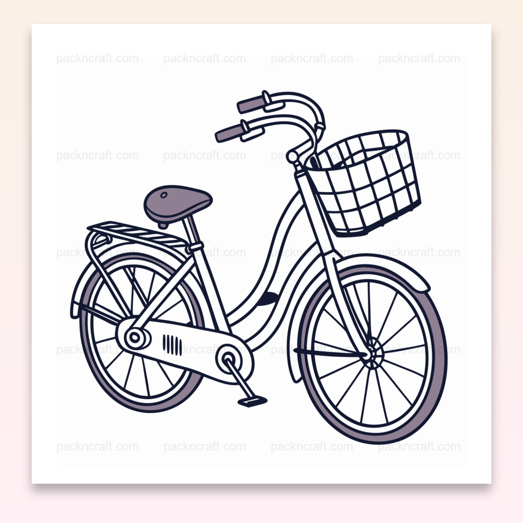 Illustration vecteur d'un vélo de ville vintage, idéale pour projets DIY et déco.