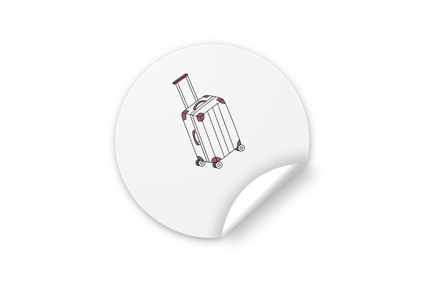 Sticker décoratif sur le thème du voyage avec une valise stylisée prête pour l'aventure