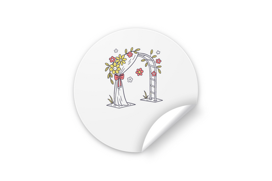 Sticker d'arche florale pour déco mariage