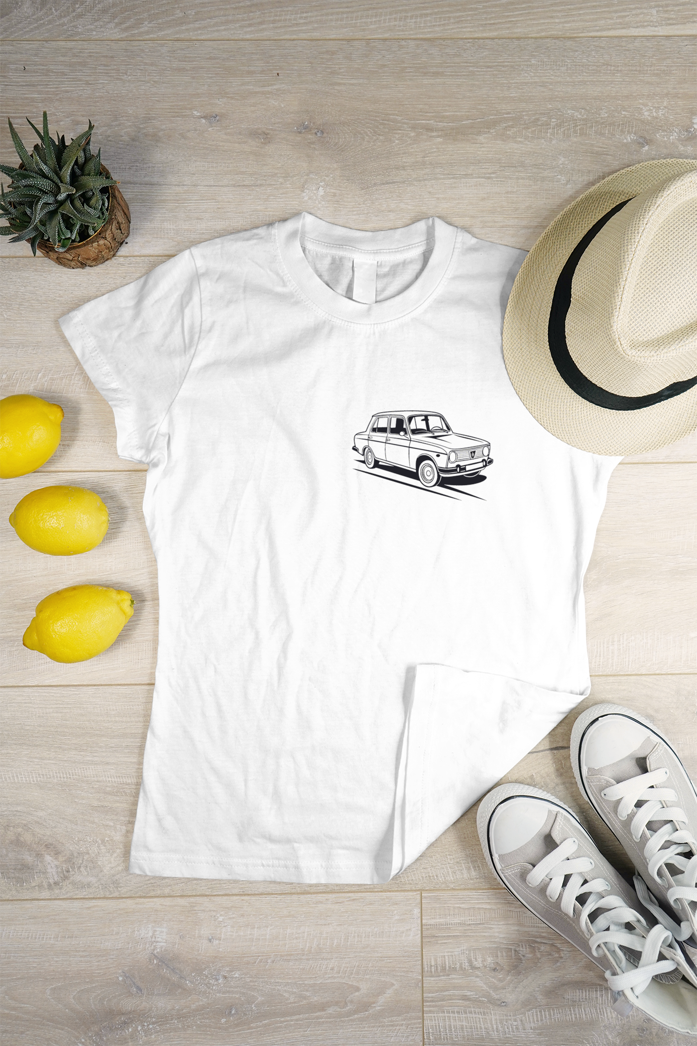 T-shirt design voiture rétro, pour un style unique et intemporel