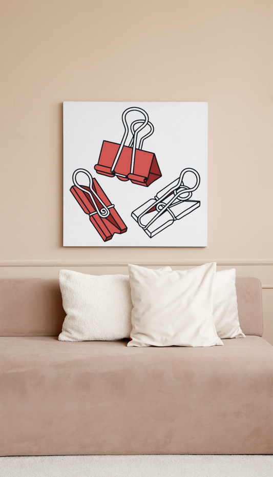 Cadre décoratif avec pince à dessin doodle dans un style créatif et moderne