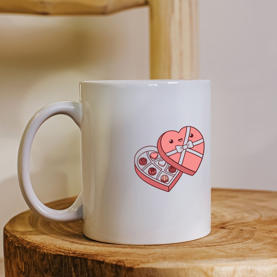 Mug personnalisé Saint-Valentin design chocolat