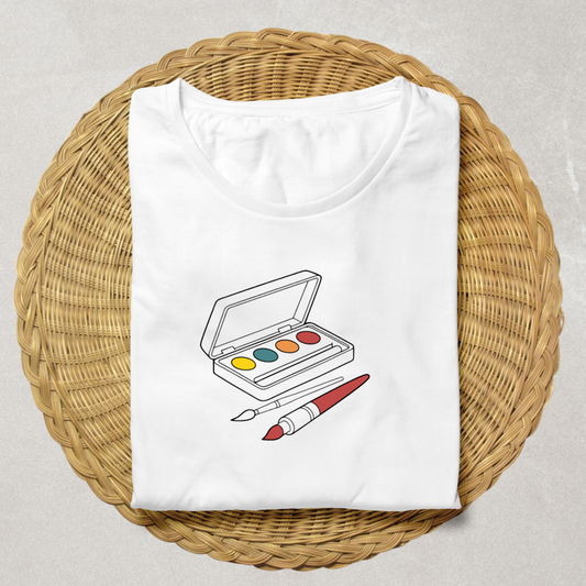 T-shirt décoré d'une icône numérique éclatante et d'un design vibrant et coloré