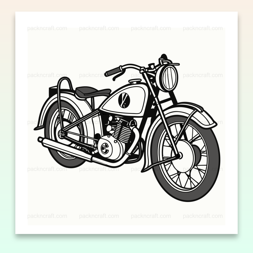 Motif vectoriel Zundapp KS600 des années 1930 pour une déco unique (visuel 4)