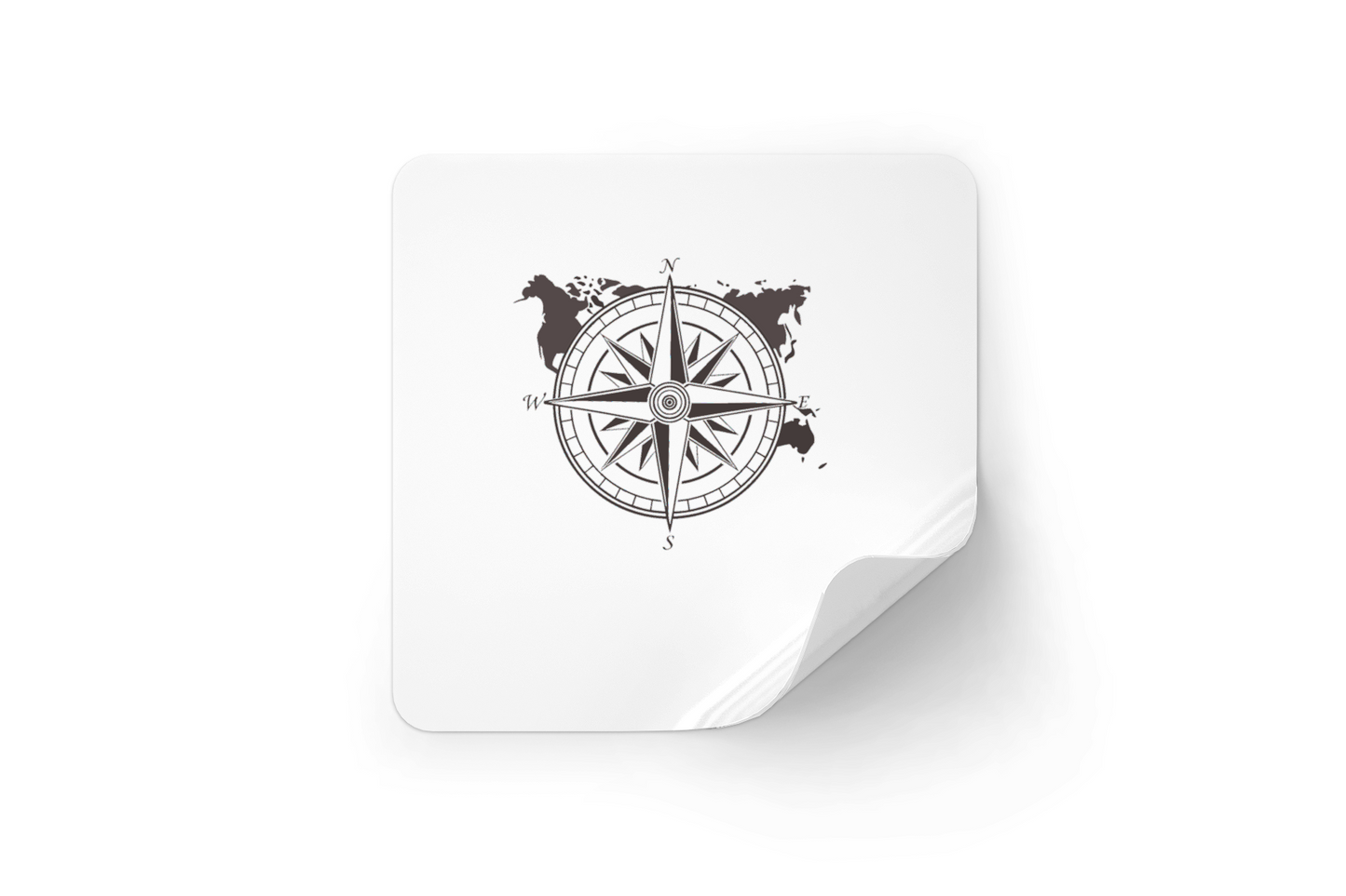 Sticker décoratif avec boussole vintage pour amateurs d'aventure