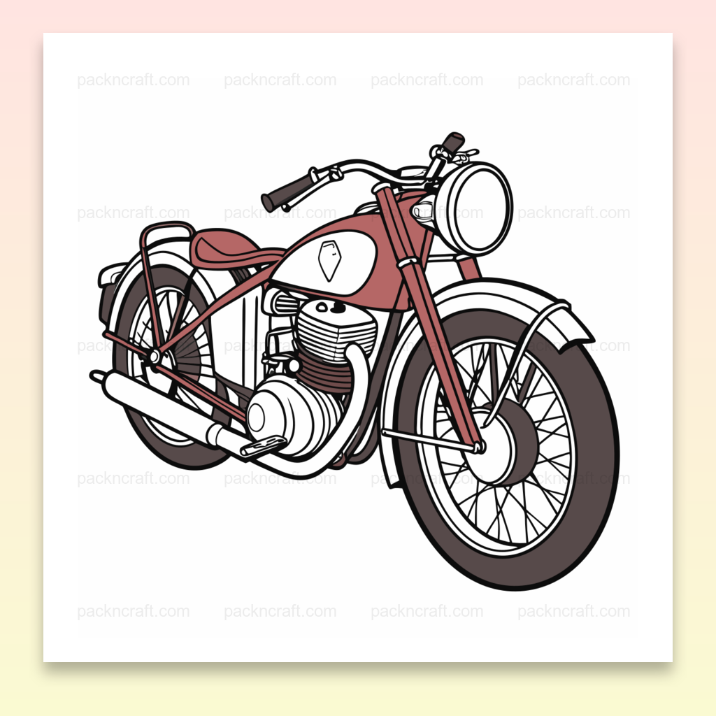 Moto ancienne | Style rétro SVG | Aventure vintage