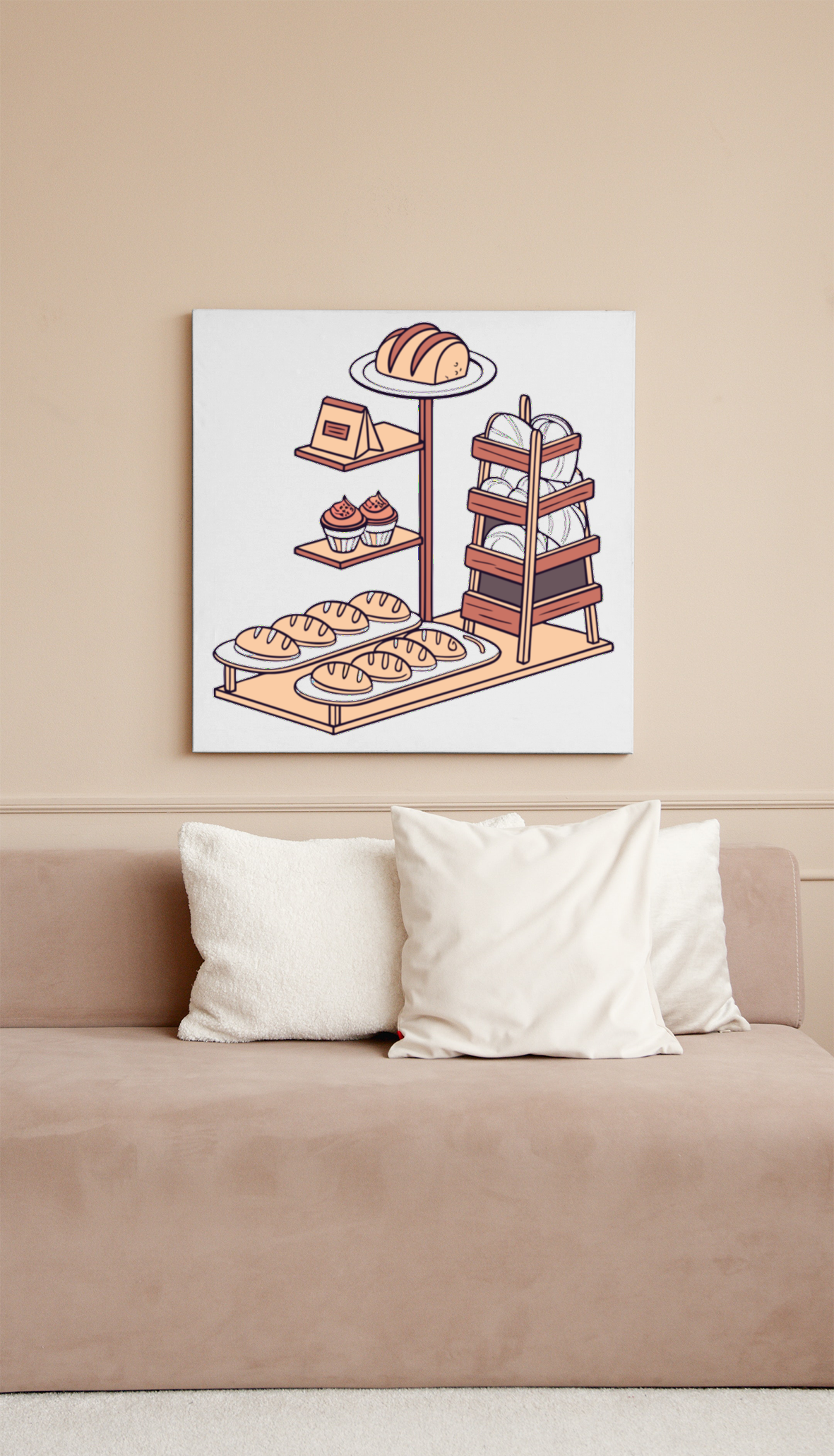 Étalage de Boulangerie Gourmande | SVG Pastel | Thème Vintage