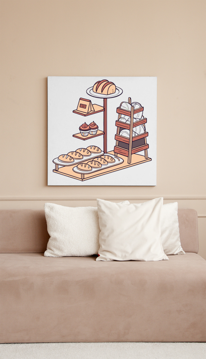 Étalage de Boulangerie Gourmande | SVG Pastel | Thème Vintage