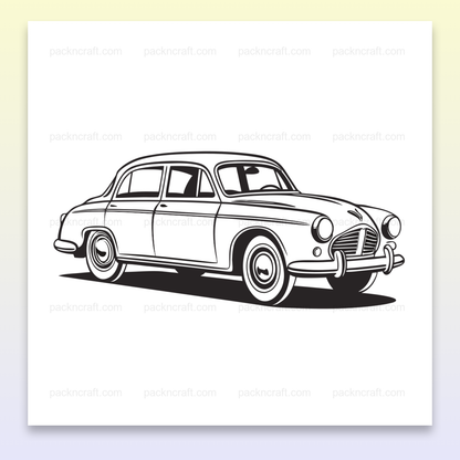 Illustration vectorielle de voiture classique, idéale pour DIY