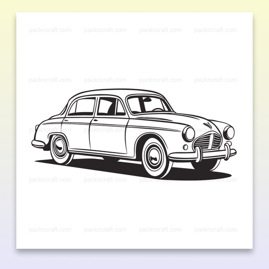 Illustration vectorielle de voiture classique, idéale pour DIY