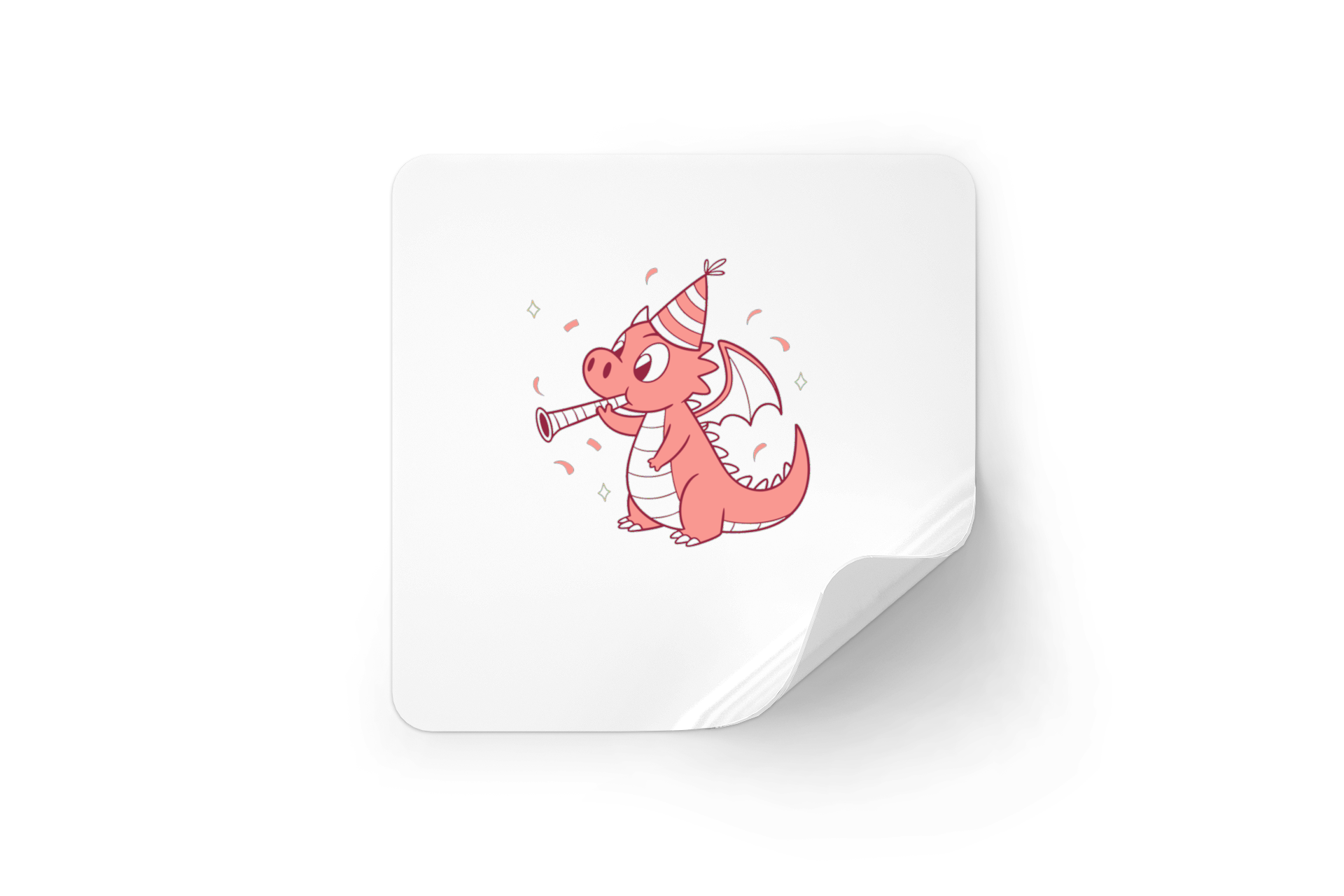 Sticker dragon kawaii pour personnalisation créative des objets du quotidien