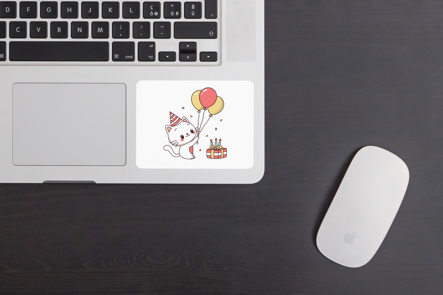 Sticker chat mignon pour déco et papeterie