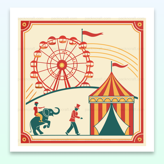Affiche de foire rétro, illustration vectorielle pour décoration murale.