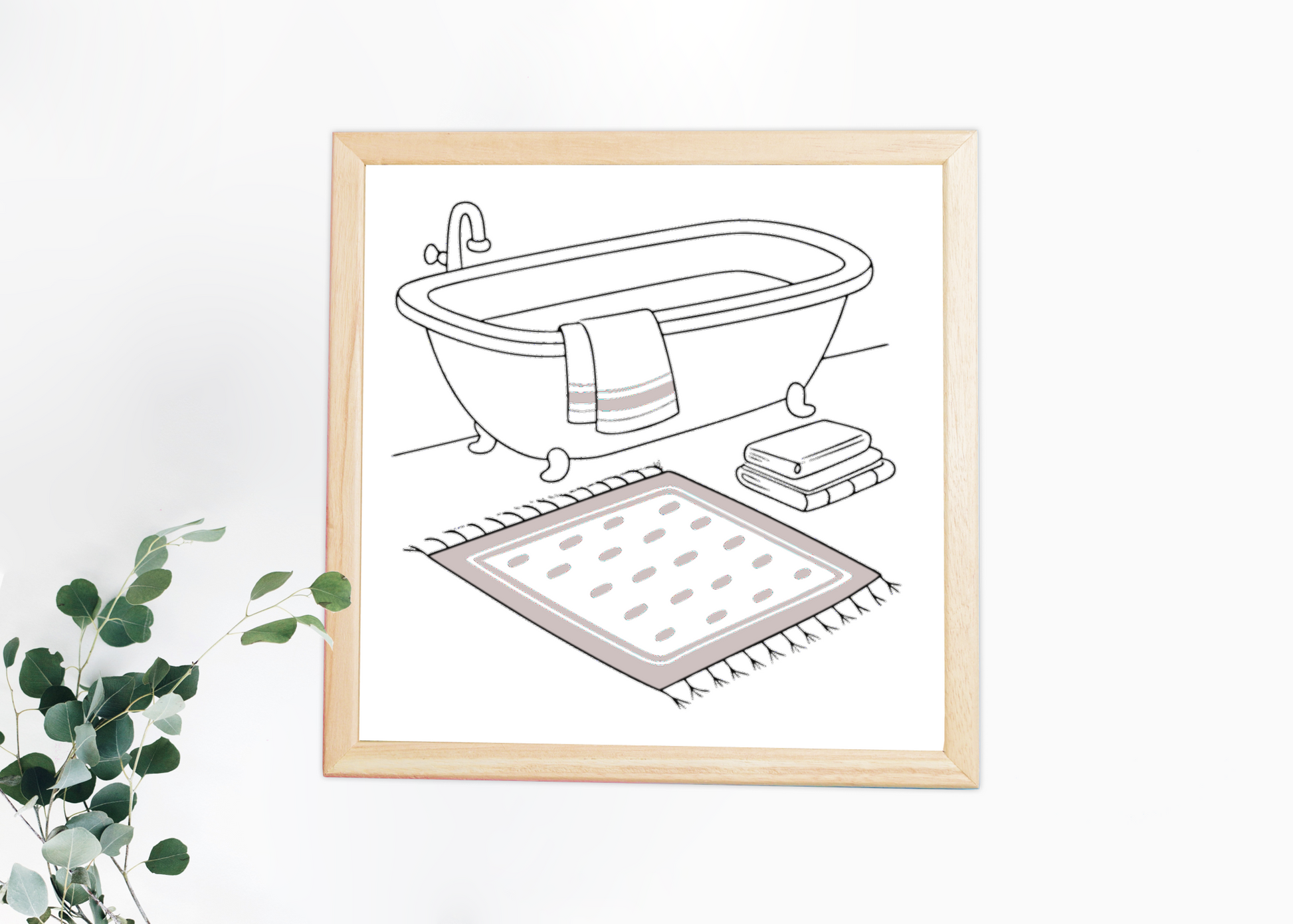 Cadre décoratif minimaliste montrant un motif numérique pour un moment de détente