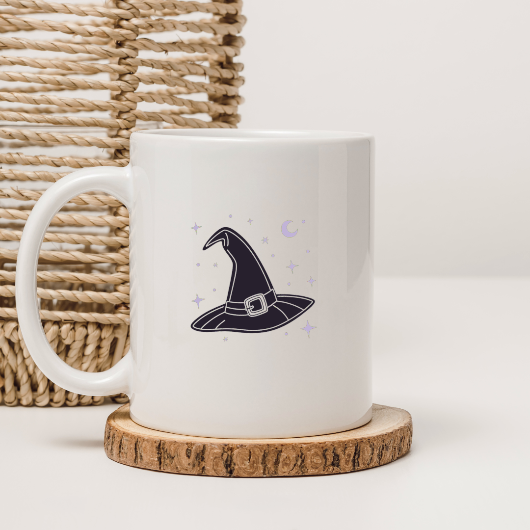 Mug avec un motif de chapeau de sorcière pour une touche Halloween magique
