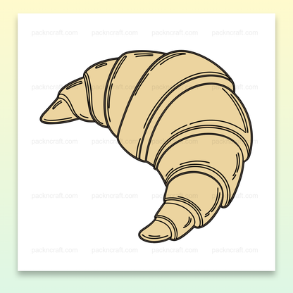 Illustration pastel de croissant pour projets DIY et cuisine, fichier SVG et PNG.