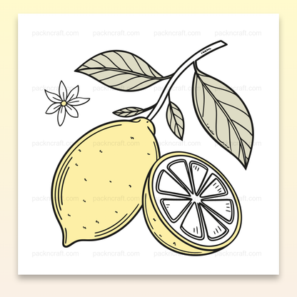 Illustration SVG d'un citron zesté et minimaliste, utilisable pour DIY et déco.