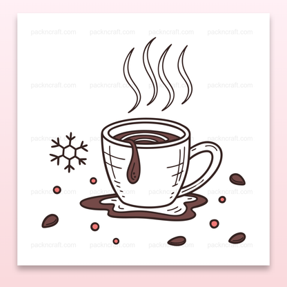 Illustration doodle de chocolat chaud cosy en SVG pour un usage hivernal