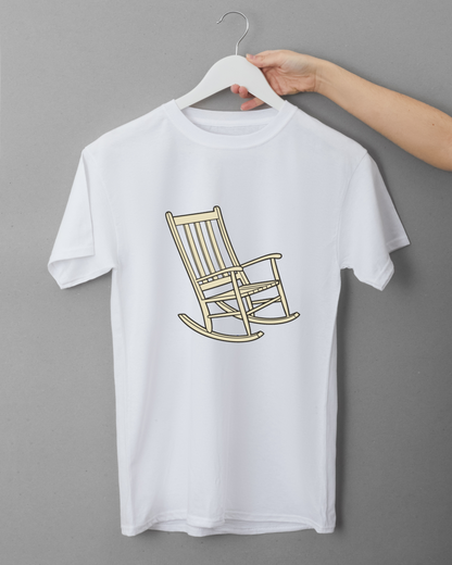 T-shirt avec motif rétro inspiré d'un fauteuil à bascule élégant et détendu