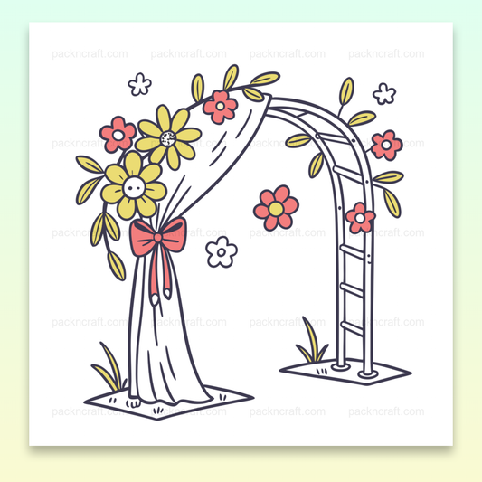 Illustration floriège pour mariage en SVG vectoriel