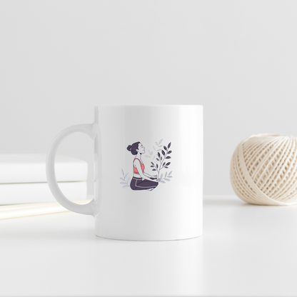 Instructrice Yoga Méditation | SVG Élégant | Thème Botanique