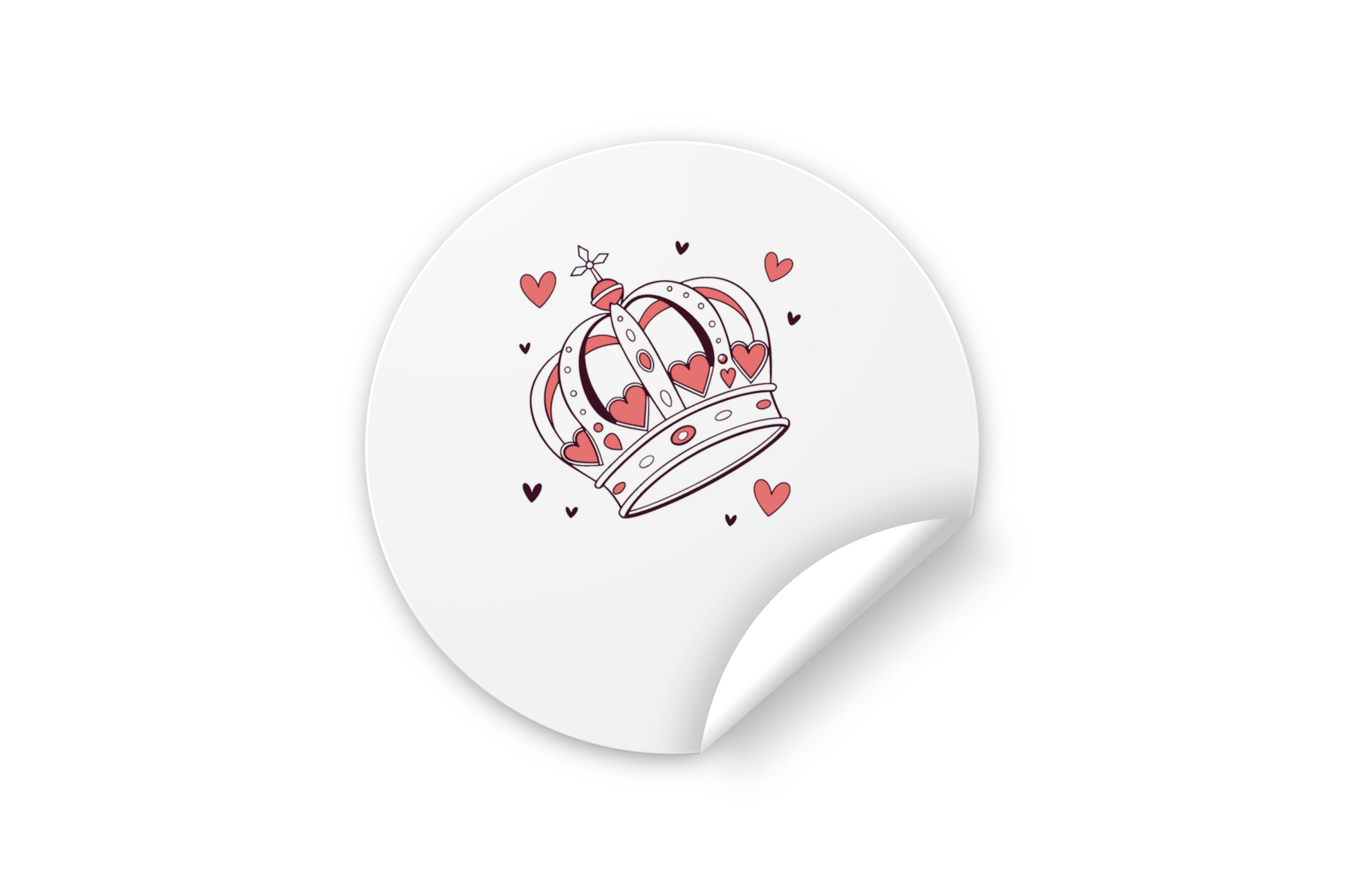 Stickers créatifs de couronne cœur pour projets artistiques et éducatifs