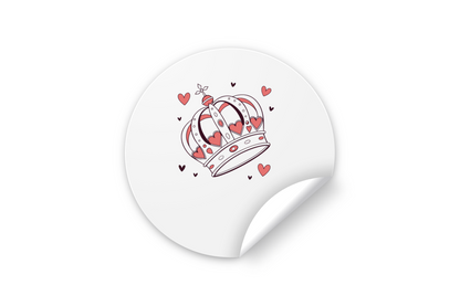 Stickers créatifs de couronne cœur pour projets artistiques et éducatifs