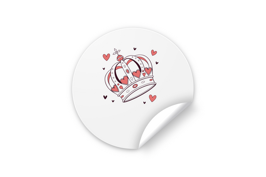 Stickers créatifs de couronne cœur pour projets artistiques et éducatifs