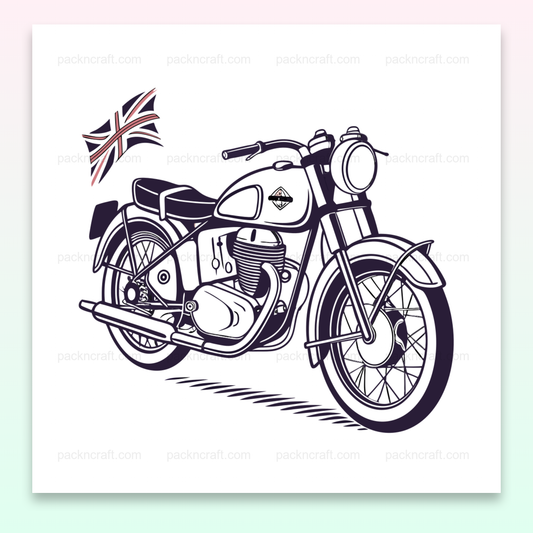 Illustration vectorielle de la moto BSA Gold Star 1955, style vintage