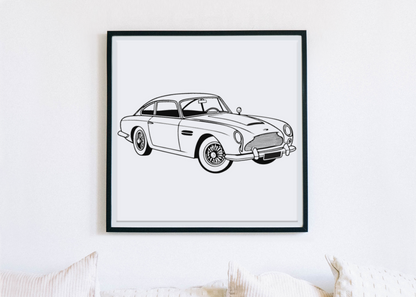 Voiture Classique Élégante | SVG Rustique | Thème Vintage