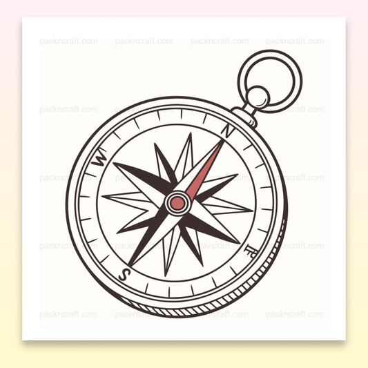 Illustration vectorielle de boussole antique, idéale pour projets créatifs et voyage.