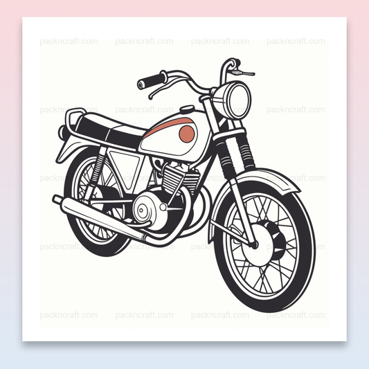 Illustration vintage de moto Derbi 125 pour usage numérique