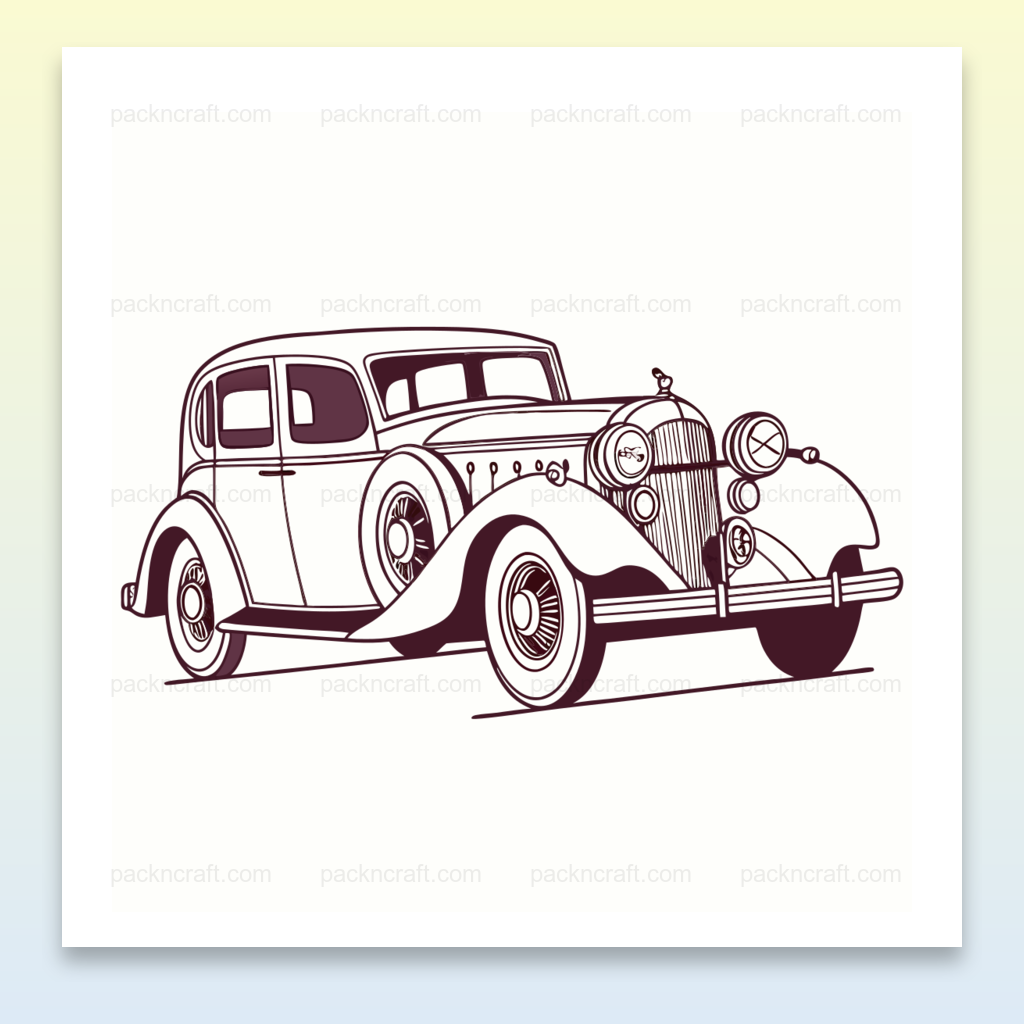 Illustration vintage de voiture Packard Eight 1930 pour stickers