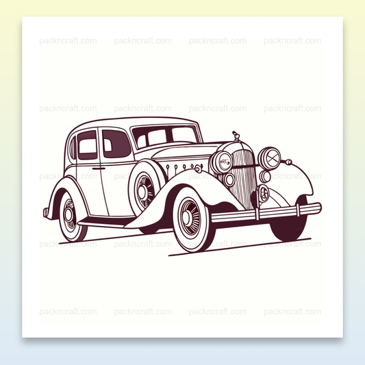 Illustration vintage de voiture Packard Eight 1930 pour stickers