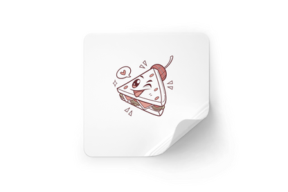 Sticker amusant avec un sandwich faisant un clin d'œil style gourmand et espiègle