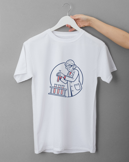 Scientifique Concentré | Style Retro SVG | Thème Expérimentation