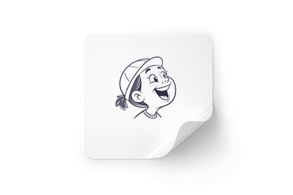 Sticker décoratif avec enfant explorateur joyeux dans un style vectoriel aventure