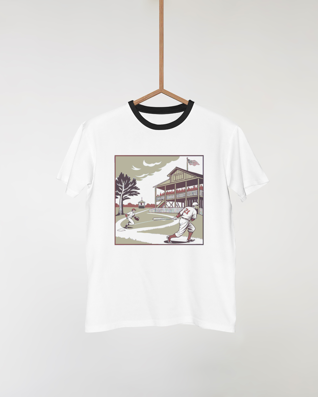 Graphique de baseball rétro pour impression sur t-shirt.