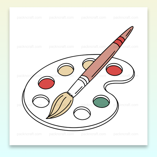 Illustration vectorielle d'une palette artistique avec pinceau pour projets créatifs