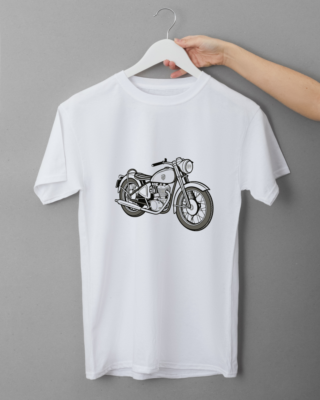 Design de moto rétro idéale pour t-shirts personnalisés.