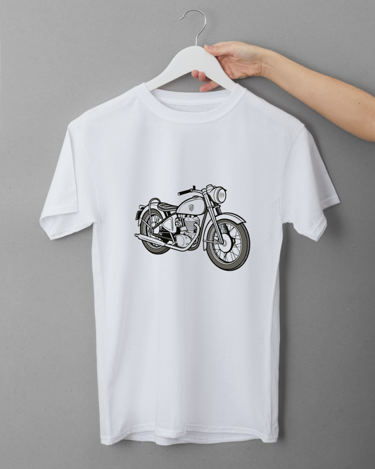 Design de moto rétro idéale pour t-shirts personnalisés.
