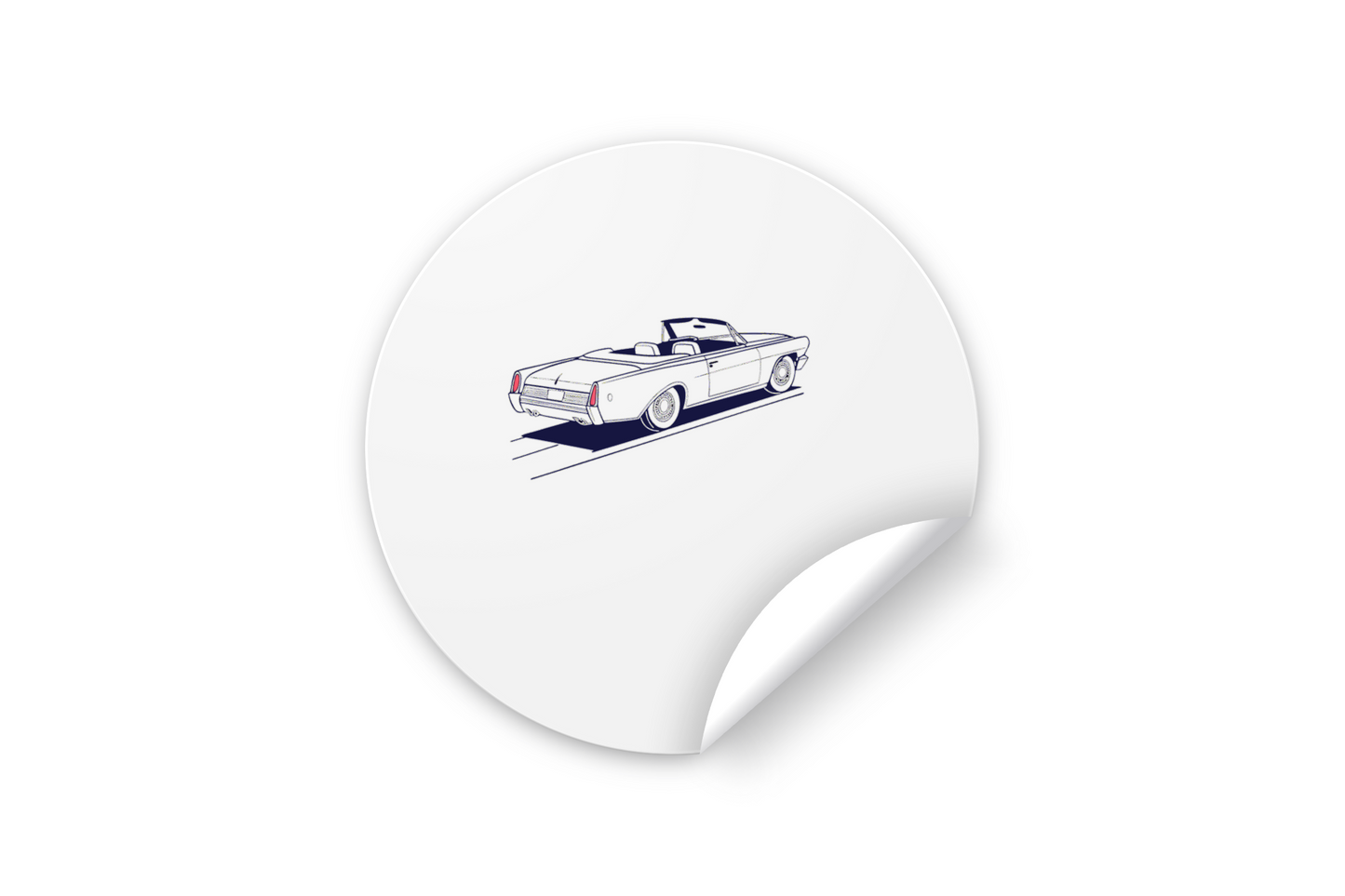 Autocollant voiture vintage élégante pour projets créatifs et déco DIY.