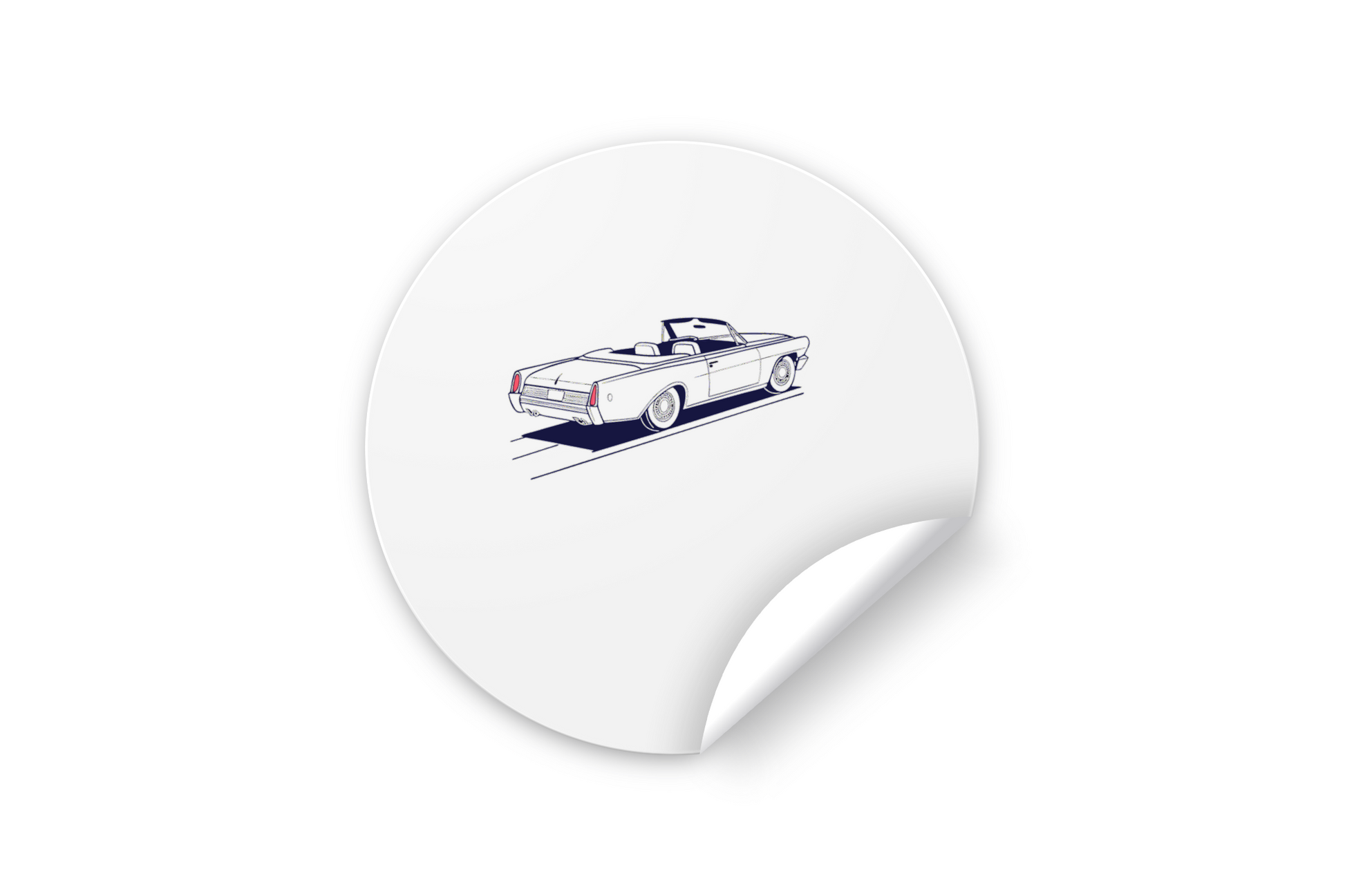 Autocollant voiture vintage élégante pour projets créatifs et déco DIY.