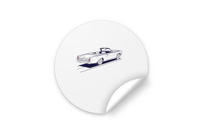 Autocollant voiture vintage élégante pour projets créatifs et déco DIY.