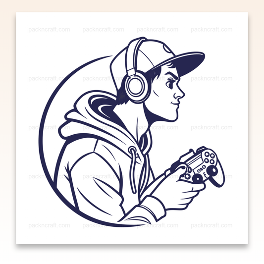 Gamer en Action | Illustration Moderne SVG | Univers Geek