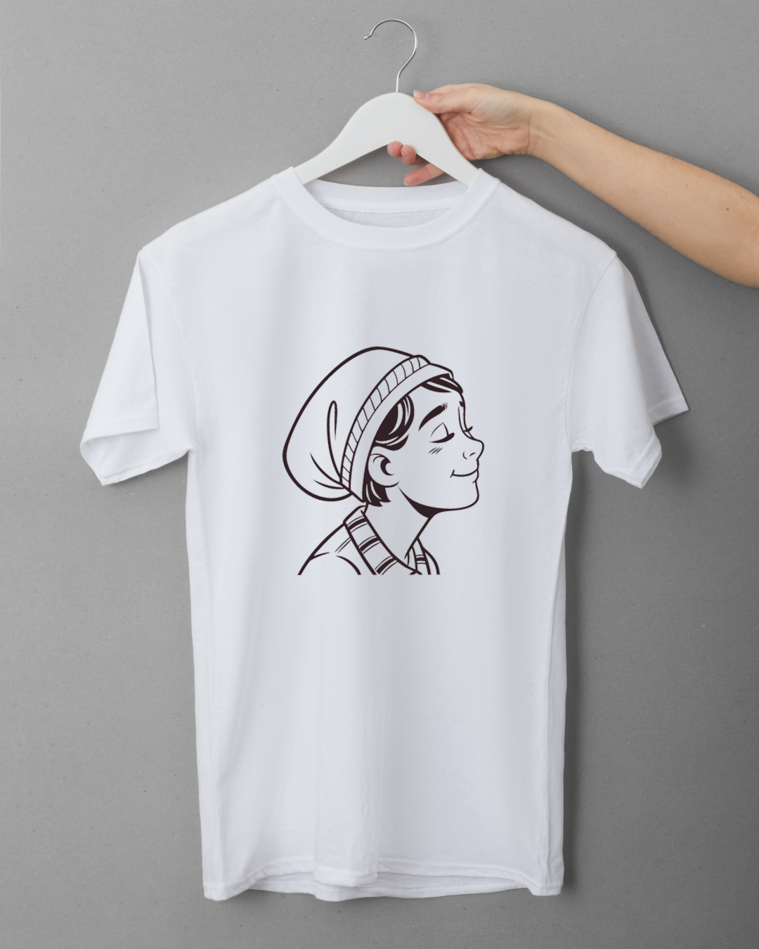 T-shirt avec motif minimaliste garçon rêveur style rétro élégant