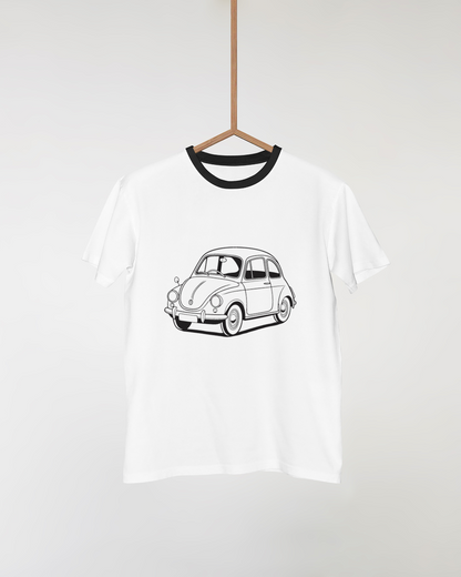 T-shirt avec motif de voiture vintage pour les passionnés de rétro.